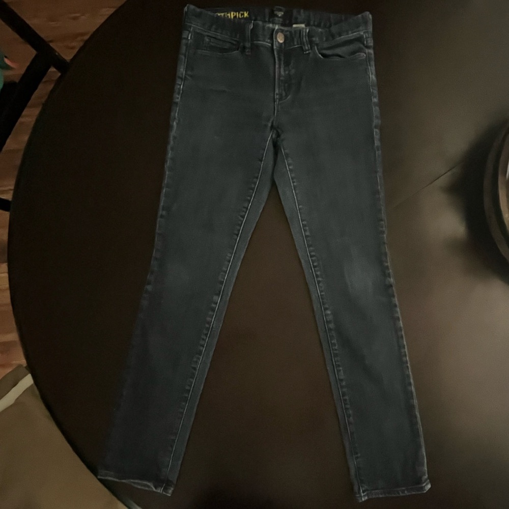 J crew toothpick dark blue jeans
